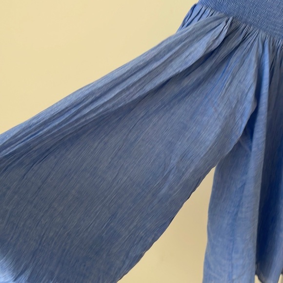 MAJE Paris Off-the-shoulder blouse Top In Bleu, size S - Picture 6 of 11